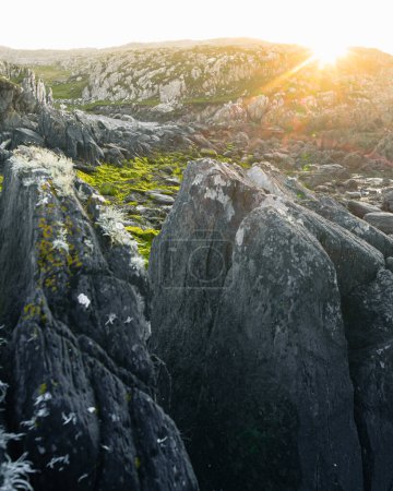 Beau paysage panoramique le long du périphérique autour de la péninsule de Beara sur la côte sud-ouest de l'Irlande