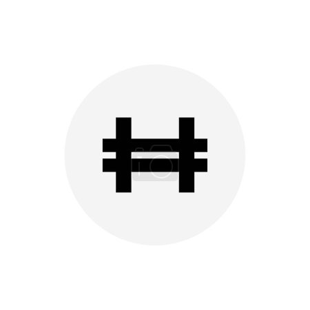 Hashflow (HFT) -Symbol isoliert auf weißem Hintergrund.