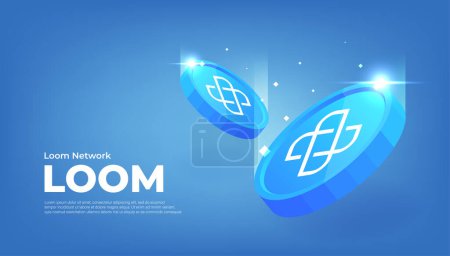 Photo for Loom Network (LOOM) coin cryptocurrency concept banner background. - Royalty Free Image