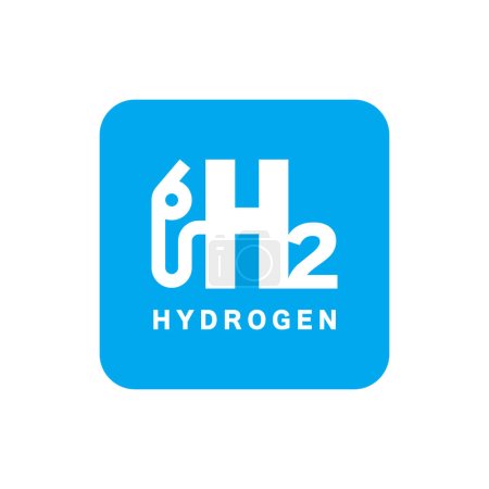 Symbol der Wasserstoff-Tankstelle, umweltfreundliches Fahrzeugkonzept. Vektor
