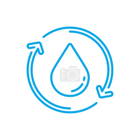 Ilustración de Waterproof line icon isolated on white background. - Imagen libre de derechos