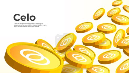 Photo for CELO cryptocurrency concept banner background. - Royalty Free Image