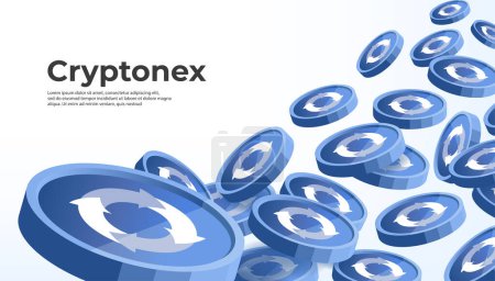 Photo for Cryptonex (CNX) cryptocurrency concept banner background. - Royalty Free Image
