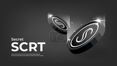 Photo for Secret (SCRT) coin cryptocurrency concept banner. - Royalty Free Image