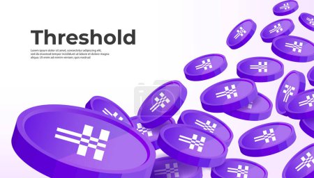 Ilustración de Threshold (T) cryptocurrency concept banner background. - Imagen libre de derechos