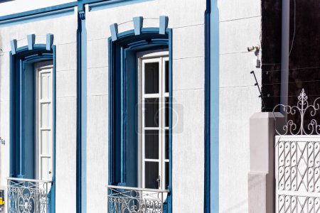Klassische Architektur. Antike Architektur. Alte Häuser in der Stadt Dom Pedrito RS Brasilien. Alte Villen vom Anfang des 20. Jahrhunderts. Eklektischer Stil