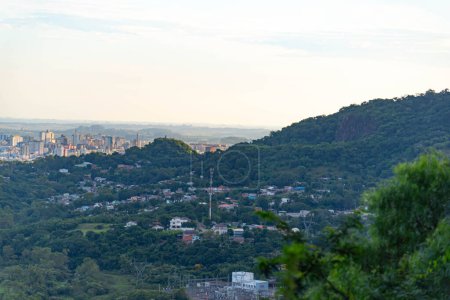 Panoramic view of the city of Santa Maria, Rio Grande do Sul, Br