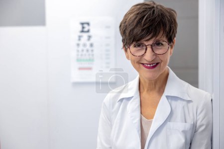 Photo for Female doctor. Confident female doctor in lab coat at clinic - Royalty Free Image