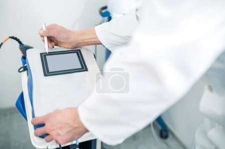 Photo for Medical equipment. Close up picture of a doctor with medical equipment - Royalty Free Image