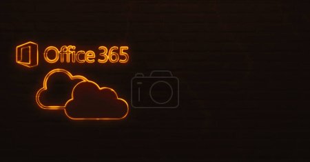 Photo for Office 365, now known as Microsoft 365, is a suite of cloud-based productivity tools - Royalty Free Image