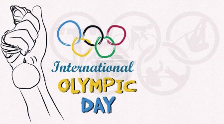 International Olympic Day isolated background
