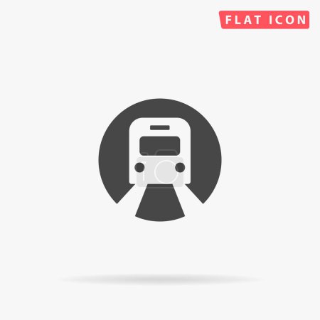 Illustration for Subway flat vector icon. Hand drawn style design illustrations. - Royalty Free Image