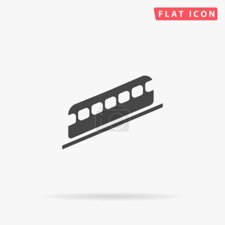 Illustration for Funicular flat vector icon. Hand drawn style design illustrations. - Royalty Free Image