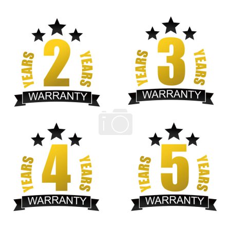 Illustration for Set of warranty medal. guarantee sign and symbol. - Royalty Free Image