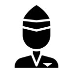Flight attendant icon vector illustration graphic design