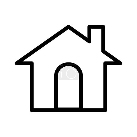 Haus-Ikone im dünnen Strich-Stil