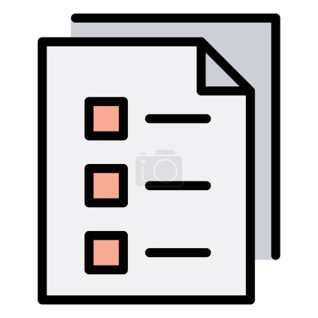 Illustration for Checklist color line icon - Royalty Free Image