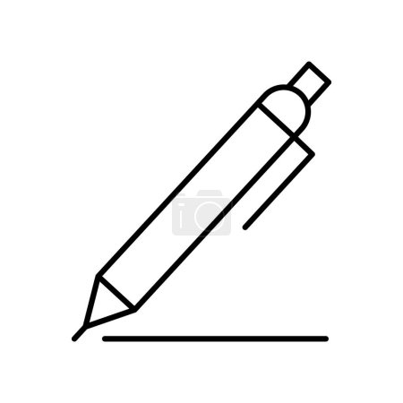 Pencil icon in thin line style Vector illustration graphic design 
