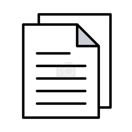 Datei, Dokument-Symbol im Dünnlinien-Stil Vektor-Illustration Grafik-Design 
