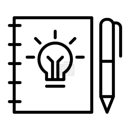 Stationery icon in thin line style Vector illustration graphic design