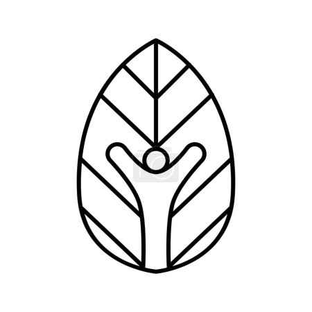 Illustration for Nature conservation icon in thin line style Vector illustration graphic design - Royalty Free Image