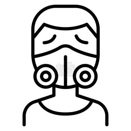 Air pollution icon in thin line style Vector illustration graphic design