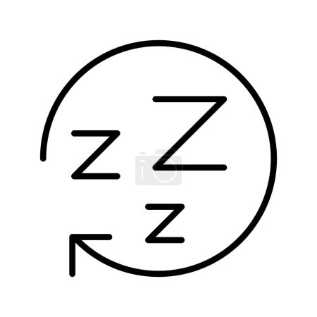 Sleep icon in thin line style Vector illustration graphic design