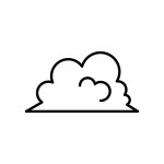 Cloud icon in thin line style Vector illustration graphic design