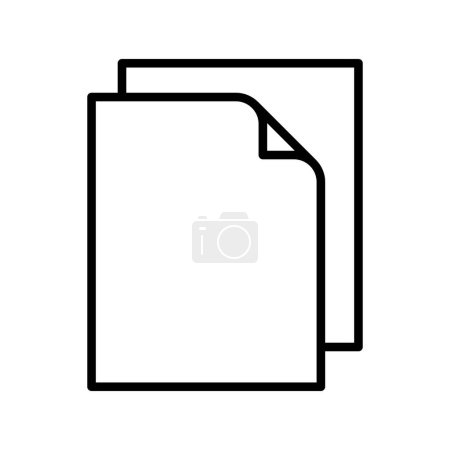 Paper icon in thin line style Vector illustration graphic design