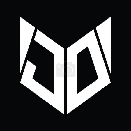 Foto de JD Logo monogram with hexagon slice shape design template - Imagen libre de derechos