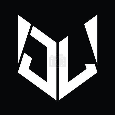 Photo for JL Logo monogram with hexagon slice shape design template - Royalty Free Image