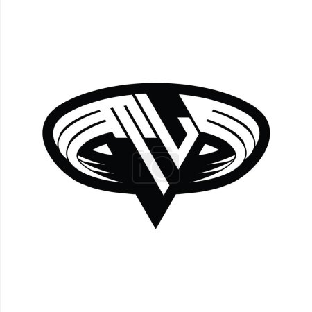 TL Logo Monogramm Buchstabe mit Dreieck Form Scheibe isolierte Umrisse Design-Vorlage