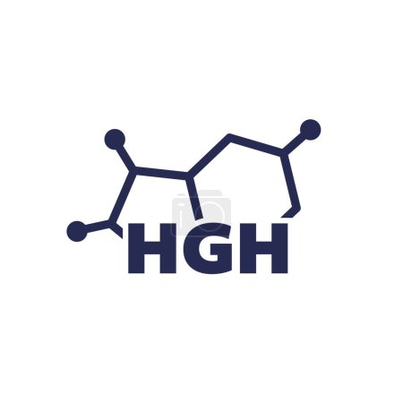 Photo for HGH icon, human growth hormone, eps 10 file, easy to edit - Royalty Free Image