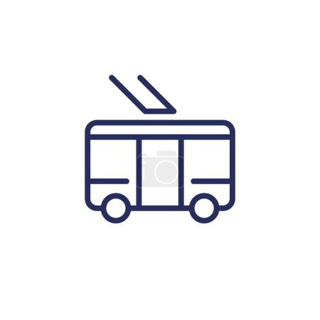 Photo for Trolleybus icon, line vector pictogram, eps 10 file, easy to edit - Royalty Free Image