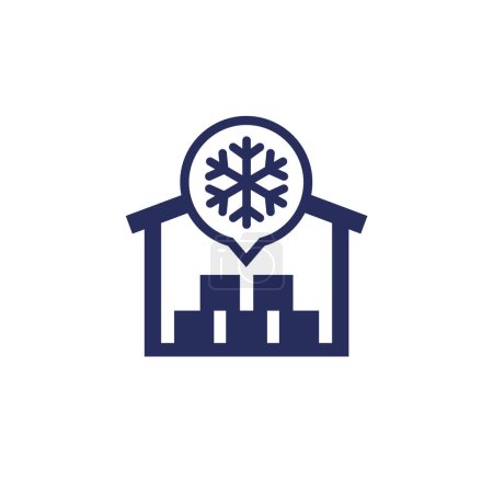 Photo for Cold storage icon with a warehouse, eps 10 file, easy to edit - Royalty Free Image