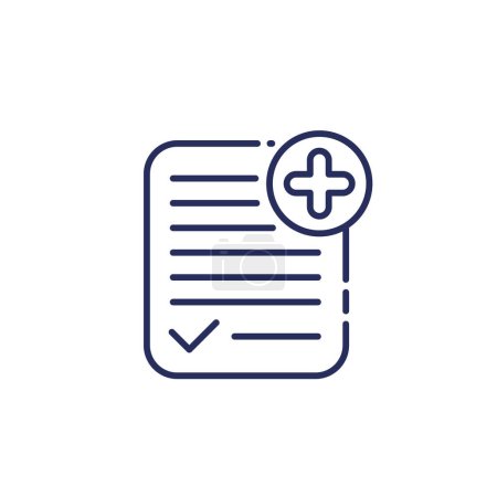 Photo for Medical coverage line icon on white, eps 10 file, easy to edit - Royalty Free Image