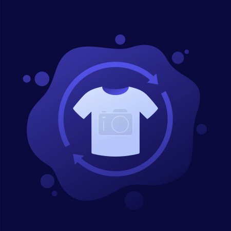 Photo for Recycling clothes icon with a shirt, vector design, eps 10 file, easy to edit - Royalty Free Image