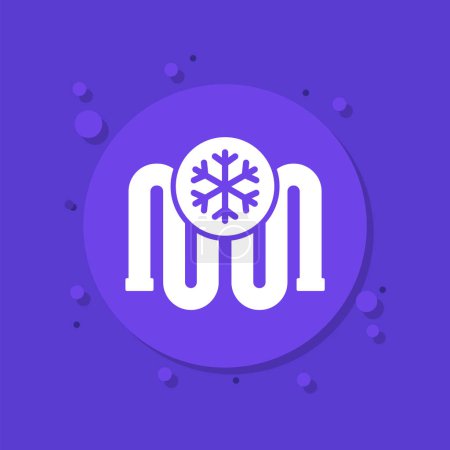 Photo for Frozen pipe icon, vector sign, eps 10 file, easy to edit - Royalty Free Image
