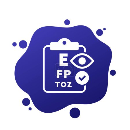 vision acuity and eyesight testing vector icon, eps 10 file, easy to edit