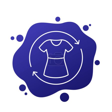 Photo for Recycling clothes icon, line vector, eps 10 file, easy to edit - Royalty Free Image
