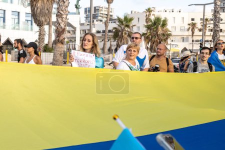 Foto de Tel Aviv, Israel - 20 de marzo de 2022, Protesta contra la agresión rusa en Ucrania - Imagen libre de derechos