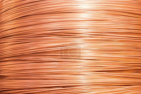 Foto de Textura de alambre de cobre para producir cables eléctricos - Imagen libre de derechos