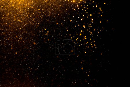 Photo for Glittering stars of blur gold  bokeh use for celebrate background - Royalty Free Image