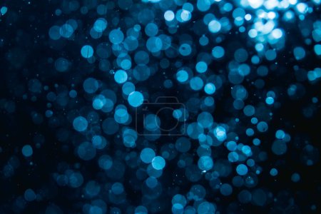 Photo for Abstract Blue winter bokeh defocused background - Royalty Free Image