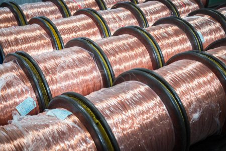 Pure Copper wire core element production of copper cables use for electrical power and telecomunication industry power