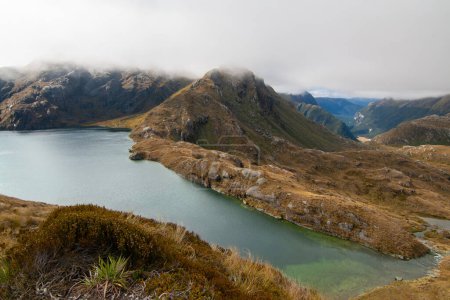 Photo for Mountain scenery of Lake Harris with Routeburn Valley on backround, Routeburn Track, Harris Saddle,  New Zealand - Royalty Free Image