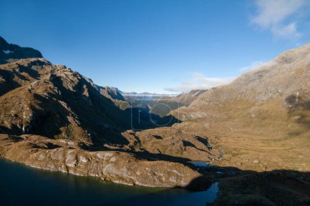 Photo for Routeburn Valley later afternnoon light view from the Harris Saddle,  Routeburn Track New Zealand - Royalty Free Image