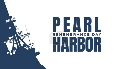 Illustration for Pearl Harbor Remembrance Day Background Design. - Royalty Free Image