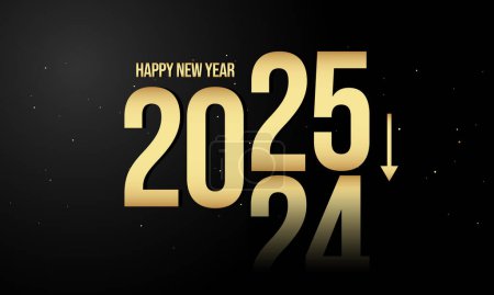 2025 Frohes neues Jahr Vektor Hintergrund. Grußkarte, Banner, Poster.