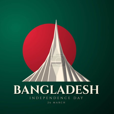 Illustration for Bangladesh Independence Day Background Design. - Royalty Free Image